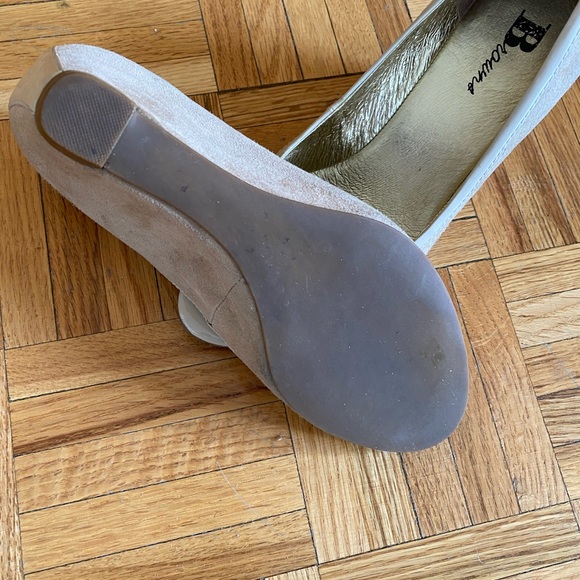 Soulier suède beige compensé - Picture 8 of 9